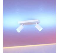 Eglo connect.z lampada LED da soffitto Melitello-Z, 2 faretti, ZigBee, Matter, app e Alexa, luce calda/fredda, RGB, dimmerabile, bianca