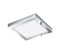 Eglo connect Fueva-C, lampada da soffitto Smart Home, in metallo pressofuso, plastica, colore: cromato, L: 30 x 30 cm, dimmerabile, bianco e colori RGB regolabili, IP44
