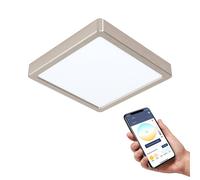 EGLO connect Fueva-Z, lampada a soffitto 21x21 cm, nichel EGLO connect