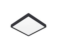 Eglo connect.z Fueva 6-Z Plafoniera LED per bagno, Smart Home, uso con ZigBee, app e controllo vocale Alexa, luce bianca calda e fredda, RGB, dimmerabile, nera, IP44, 29 x 29 cm