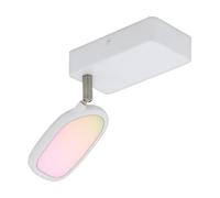 Eglo connect Lampada da parete LED Palombare-C, 1 fiamma, lampada da soffitto Smart Home in metallo, alluminio e plastica bianca, spot RGB con luce regolabile (calda, neutra, fredda), dimmerabile