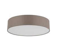 Eglo connect Lampada da soffitto a LED Romao-C, acciaio, tessuto e plastica di colore bianco, tortora, con telecomando, cambio temperatura di colore, RGB, dimmerabile, Ø 57 cm