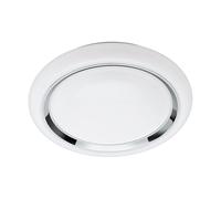 EGLO connect LED lampada da soffitto Capasso-C, Smart Home, lampada | da parete con anello cromato, acciaio, plastica, bianco, crom Ø 34 cm, dimmerabile, tonalità bianche e colori regolabili