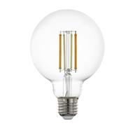 EGLO connect LED lampadina E27, Smart Home vintage chiara, LED Globo 6 Watt | (equivale a 60 Watt), 806 Lumen, E27 dimmerabile, temperatura colore regolabile, LED G80, Ø 8 cm