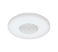 Eglo connect LED plafoniera Capasso-C, Smart Home | lampada da soffitto, applique con motivo, acciaio/plastica, bianco/cromo Ø 34 cm, dimmerabile, toni di bianco e colori