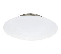 Eglo connect LED plafoniera Frattina-C, lampada da soffitto a 1 fiamma in acciaio e plastica nickel opaco, bianco, cambio temperatura colore (caldo, neutro, freddo), RGB, dimmerabile