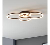 Eglo Plafoniera LED Parrapos-Z Moderna Acciaio Nero Diffusori Tondi 3000-6500K Dimmerabile 41W