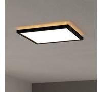 Eglo connect.z Rovito-Z Plafoniera LED per bagno, Smart Home, uso con ZigBee, app e controllo vocale Alexa, luce bianca calda e fredda, RGB, dimmerabile, nera, IP44, 29 x 29 cm