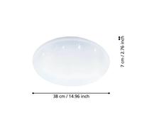 Plafoniera Contemporanea Totari-Z Acciaio Bianco 4 Luci Led Integrato 4,8W Ip44