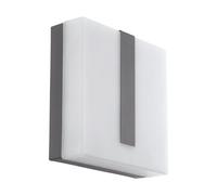 EGLO connect Torazza-C Lampada da parete per esterni Smart Home Lampada da parete in acciaio e plastica, colore: bianco, grigio, bianco caldo, dimmerabile, IP44