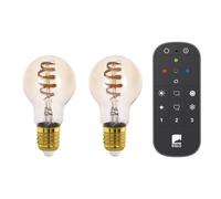 Eglo Connect-Z E27 Led A60 Amber - 2-Pack Smart Spiral Bulbs With R... NUOVO
