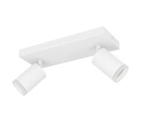 Eglo connect.z lampada LED da soffitto Melitello-Z, 2 faretti, ZigBee, Matter, app e Alexa, luce calda/fredda, RGB, dimmerabile, bianca