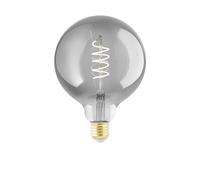EGLO connect.z - Lampadina LED Smart Home E27, G125, ZigBee, app e controllo vocale Alexa, dimmerabile, colore luce: bianco caldo, 4 W, design vintage in vetro fumé