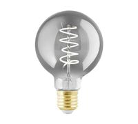 Eglo connect.z - Lampadina LED Smart Home E27, G80, ZigBee, app e controllo vocale Alexa, dimmerabile, colore luce: bianco caldo, 4 W, design vintage in vetro fumé