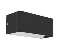 Eglo connect.z Sania-z - Lampada da parete a LED per esterni, Smart Home, con app e controllo vocale Alexa, in plastica colore nero, IP55, bianco caldo-bianco freddo, RGB
