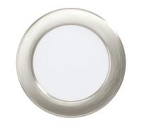 Eglo connect.z Smart-Home Faretto da incasso per bagno a LED Fueva 6-Z, Ø 12 cm, ZigBee, app e controllo vocale Alexa, bianco caldo-bianco freddo, dimmerabile, metallo argento, IP44