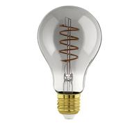 Eglo connect.z Smart Home - Lampadina LED E27, A60, Matter ZigBee, app e controllo vocale Alexa, dimmerabile, bianco caldo, 4 W, design vintage in vetro fumé