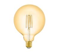 Eglo connect.z Smart Home lampadina Led E27, G125, ZigBee, app e controllo vocale, dimmerabile, bianco caldo, 650 lumen, 6 W, lampadina vintage ambra
