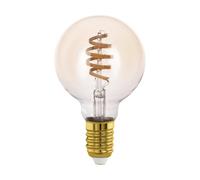 Eglo connect.z Smart Home - Lampadina LED E27, G80, Matter, ZigBee, app e controllo vocale Alexa, dimmerabile, bianco caldo-bianco freddo, 806 lumen, 7 W, vintage, colore ambrato