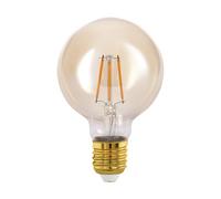 EGLO connect.z Smart Home lampadina Led E27, G80, ZigBee, app e controllo vocale, dimmerabile, bianco caldo, 500 lumen, 5 W, lampadina vintage ambra