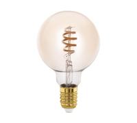Eglo connect.z Smart Home - Lampadina LED E27, G95, Matter, ZigBee, app e controllo vocale Alexa, dimmerabile, bianco caldo-bianco freddo, 806 lumen, 7 W, vintage, colore ambrato