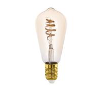 Eglo connect.z Smart Home - Lampadina LED E27, ST64, Matter, ZigBee, app e controllo vocale Alexa, dimmerabile, bianco caldo-bianco freddo, 806 lumen, 7 W, vintage, colore ambrato