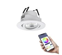 Faretto Ad Incasso Moderno Saliceto Z Alluminio Bianco Led Integrato 4,7W