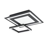 Eglo connect.z Smart Home Led pannello Savatarila-Z, ZigBee, app e controllo vocale, colore luce regolabile, dimmerabile, lampada da soffitto in metallo nero