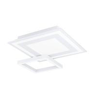 Eglo connect.z Smart Home Led pannello Savatarila-Z, ZigBee, app e controllo vocale, colore luce regolabile, dimmerabile, lampada da soffitto in metallo bianco
