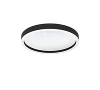 Eglo connect.z Smart Home plafoniera LED Montemorelos-Z con effetto cristallo, ZigBee, app e controllo vocale Alexa, bianco caldo - bianco freddo, RGB, plafoniera dimmerabile in nero, Ø 42 cm