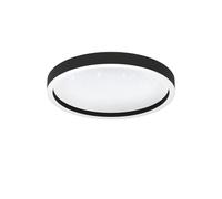 Eglo connect.z Smart Home plafoniera LED Montemorelos-Z con effetto cristallo, ZigBee, app e controllo vocale Alexa, bianco caldo - bianco freddo, RGB, plafoniera dimmerabile in nero, Ø 42 cm