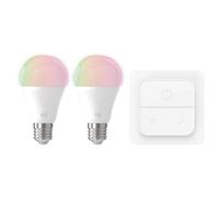 Eglo connect.z Smart Home - Set da 2 lampadine LED E27, con interruttore, Matter, ZigBee, app e controllo vocale Alexa, bianco caldo-bianco freddo, RGB, 1300 lumen, 11 W