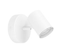 Eglo Consuma 1 - Lampada da parete, lettura in acciaio flessibile, per soggiorno e bagno, faretto di colore bianco, attacco GU10, IP44