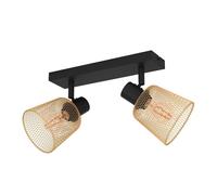Spot Moderno Coslada In Acciaio Nero 2 Luci E27 40W Ip20