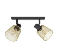 Spot Moderno Coslada In Acciaio Nero 2 Luci E27 40W Ip20