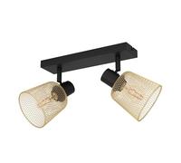 Spot Moderno Coslada In Acciaio Nero 2 Luci E27 40W Ip20