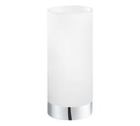 Eglo Damasco 1, Lampada da tavolo a 1 luce, lampada da comodino in metallo croma