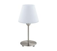 Eglo Damasco 1 - Lampada da tavolo in acciaio nichelato opaco, 60 W