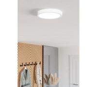 Eglo connect.z Fueva 6-Z Plafoniera LED per bagno, Smart Home, uso con ZigBee, app e controllo vocale Alexa, luce bianca calda e fredda, RGB, dimmerabile, bianca, IP44, diametro 21 cm