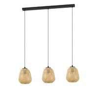 EGLO Lampada a sospensione Dembleby, 3 luci, naturale EGLO
