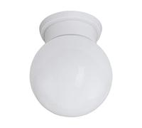 Eglo Durelo Lampadario, lampada da soffitto moderna a 1 luce, lampada da soggiorno in plastica e vetro, lampada da cucina in bianco, lampada da corridoio a soffitto con attacco E27