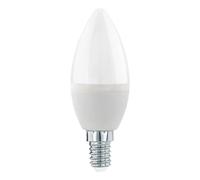 Eglo E14 LED dimmerabile, lampadina a forma di candela, 7,5 Watt (equivalente a 60 Watt), 806 Lumen, lampadina a candela bianco caldo, 3000k, lampadina bianco opale, C37, Ø 3,7 cm