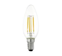 Eglo E14 LED dimmerabile, lampadina a forma di candela, dimmerazione con interruttore, 4,5 Watt (equivalente a 40 Watt), 470 lumen, vintage bianco caldo, 2700k, lampadina Edison Ø 3,5 cm