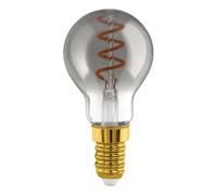 Eglo E14 LED dimmerabile, lampadina a spirale, vintage nero-trasparente | design retrò, 4 Watt, 100 lumen, luce bianco caldo, 2000k, lampadina Edison P45, Ø 4,5 cm