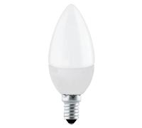 Eglo E14 LED, lampadina a forma di candela, 5 Watt (equivalente a 40 Watt), 470 lumen, 2700k, lampadina bianco caldo, luce bianco opalino, C37, Ø 3,7 cm