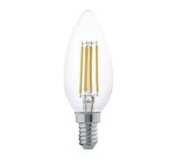 Eglo E14 LED, lampadina classica a forma di candela, illuminazione retrò, 4 Watt (equivalente a 32 Watt), 350 lumen, luce bianco caldo, 2700k, lampadina Edison C35, Ø 3,5 cm
