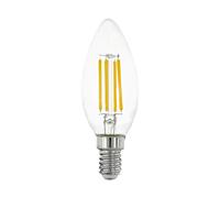 Eglo E14 LED, lampadina classica a forma di candela, illuminazione retrò, 4 Watt (equivalente a 40 Watt), 470 lumen, luce bianco caldo, 2700k, lampadina Edison C35, Ø 3,5 cm