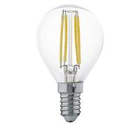 Eglo E14 LED, lampadina classica a forma di goccia, illuminazione retrò, 4 Watt (equivalente a 32 Watt), 350 lumen, luce bianco caldo, 2700k, lampadina Edison P45, Ø 4,5 cm