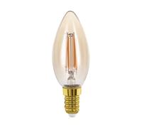 Eglo E14 LED, lampadina dorata vintage a forma di candela, illuminazione