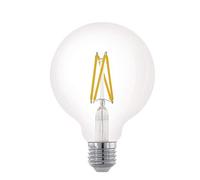 Eglo E27 LED dimmerabile, lampadina classica a globo, illuminazione retro, 7,5 Watt (equivalente a 60 Watt), 806 Lumen, luce bianco caldo, 2700k, lampadina Edison G95, Ø 9,5 cm